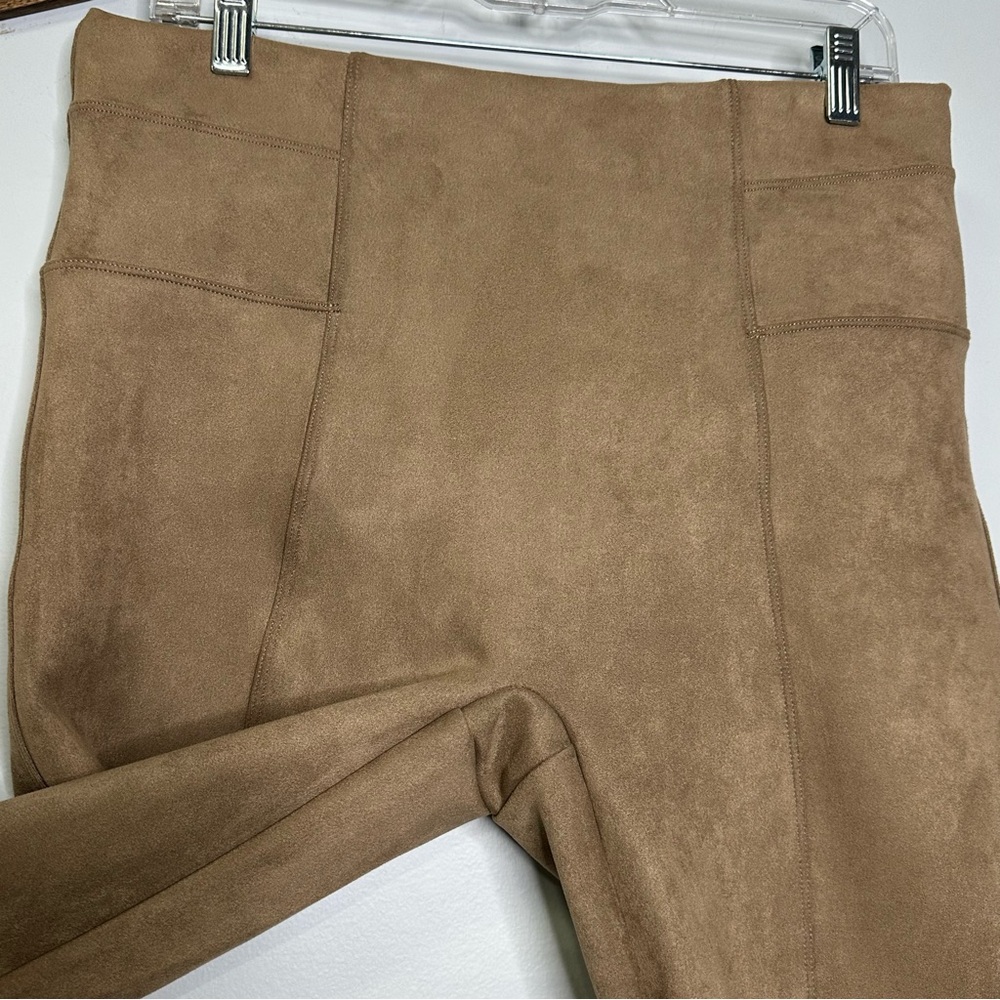 Spanx Women’s Faux Suede Slimming Leggings Pants In Beige Size XL - Picture 8 of 14